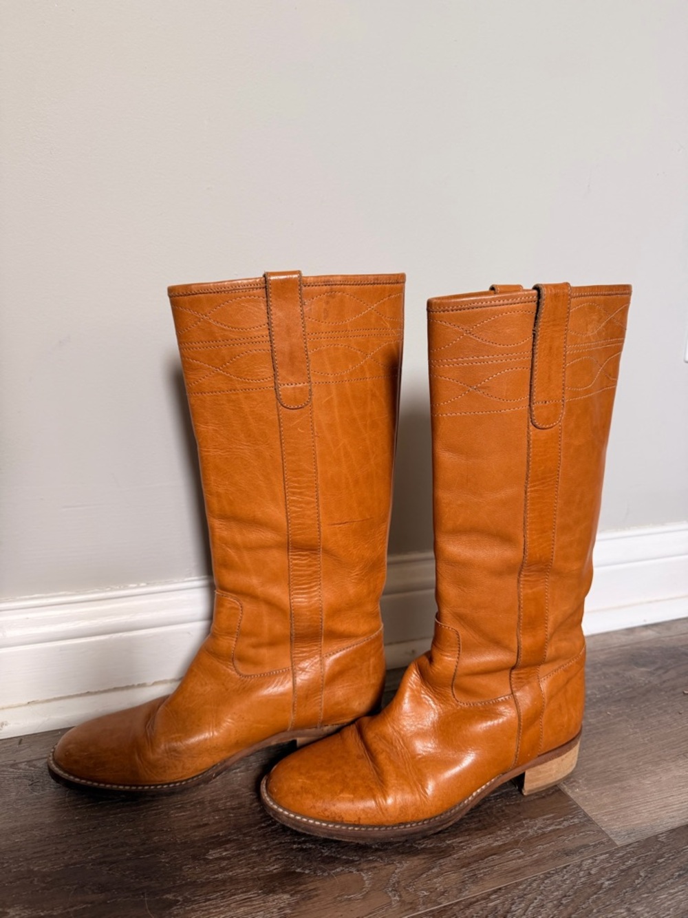 J. Crew Cognac Leather Knee-High Riding Boots - Picture 3 of 4